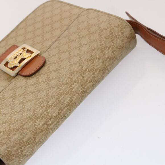 CELINE Macadam Canvas Shoulder Bag Beige - Picture 6 of 13